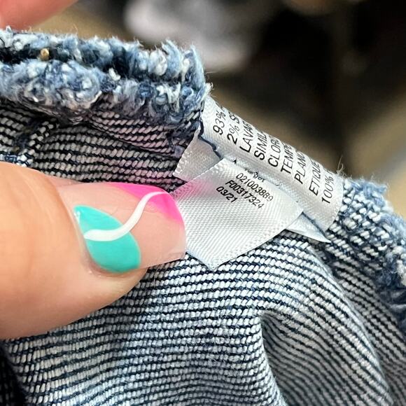 Ava & Viv Button Fly Denim Jean Shorts High Rise Cut Offs Plus Size 20W - Picture 11 of 11